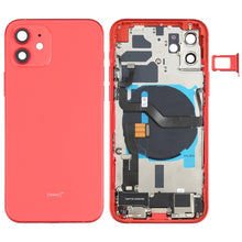 Load image into Gallery viewer, Battery Back Cover Assembly (with Side Keys &amp; Speaker Ringer Buzzer &amp; Motor &amp; Camera Lens &amp; Card Tray &amp; Power Button + Volume Button + Charging Port &amp; Wireless Charging Module) for iPhone 12, For iPhone 12(Assembly)