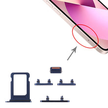 Load image into Gallery viewer, SIM Card Tray + Side Keys for iPhone 13 Mini(Midnight), For iPhone 13 Mini