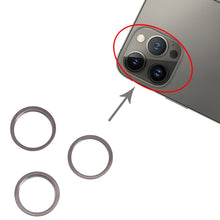 Load image into Gallery viewer, 3 PCS Rear Camera Glass Lens Metal Outside Protector Hoop Ring for iPhone 13 Pro