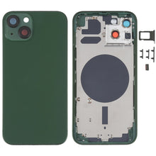 Load image into Gallery viewer, Back Housing Cover with SIM Card Tray &amp; Side  Keys &amp; Camera Lens for iPhone 13, For iPhone 13(with Card Tray &amp; Side Keys), For iPhone 13(with SIM Card Tray &amp; Side Keys), For iPhone 13
