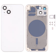 Load image into Gallery viewer, Back Housing Cover with SIM Card Tray &amp; Side  Keys &amp; Camera Lens for iPhone 13, For iPhone 13(with Card Tray &amp; Side Keys), For iPhone 13(with SIM Card Tray &amp; Side Keys), For iPhone 13