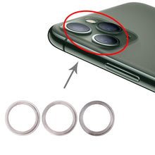 Load image into Gallery viewer, 3 PCS Rear Camera Glass Lens Metal Protector Hoop Ring for iPhone 11 Pro &amp; 11 Pro Max, For iPhone 11 Pro &amp; 11 Pro Max