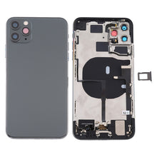 Load image into Gallery viewer, Battery Back Cover Assembly (with Side Keys &amp; Power Button + Volume Button Flex Cable &amp; Wireless Charging Module &amp; Motor &amp; Charging Port &amp; Speaker Ringer Buzzer &amp; Card Tray &amp; Camera Lens Cover) for iPhone 11 Pro