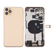 Load image into Gallery viewer, Battery Back Cover Assembly (with Side Keys &amp; Power Button + Volume Button Flex Cable &amp; Wireless Charging Module &amp; Motor &amp; Charging Port &amp; Speaker Ringer Buzzer &amp; Card Tray &amp; Camera Lens Cover) for iPhone 11 Pro