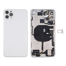 Load image into Gallery viewer, Battery Back Cover Assembly (with Side Keys &amp; Power Button + Volume Button Flex Cable &amp; Wireless Charging Module &amp; Motor &amp; Charging Port &amp; Speaker Ringer Buzzer &amp; Card Tray &amp; Camera Lens Cover) for iPhone 11 Pro