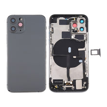 Load image into Gallery viewer, Battery Back Cover Assembly (with Side Keys &amp; Power Button + Volume Button Flex Cable &amp; Wireless Charging Module &amp; Motor &amp; Charging Port &amp; Speaker Ringer Buzzer &amp; Card Tray &amp; Camera Lens Cover) for iPhone 11 Pro Max