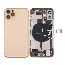 Load image into Gallery viewer, Battery Back Cover Assembly (with Side Keys &amp; Power Button + Volume Button Flex Cable &amp; Wireless Charging Module &amp; Motor &amp; Charging Port &amp; Speaker Ringer Buzzer &amp; Card Tray &amp; Camera Lens Cover) for iPhone 11 Pro Max