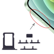 Load image into Gallery viewer, SIM Card Tray + Side Keys for iPhone 12 Mini, For iPhone 12 Mini (Single card)