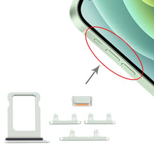 Load image into Gallery viewer, SIM Card Tray + Side Keys for iPhone 12 Mini, For iPhone 12 Mini (Single card)