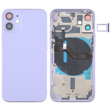 Load image into Gallery viewer, Battery Back Cover (with Side Keys &amp; Card Tray &amp; Power + Volume Flex Cable &amp; Wireless Charging Module) for iPhone 12 Mini