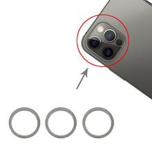 Load image into Gallery viewer, 3 PCS Rear Camera Glass Lens Metal Protector Hoop Ring for iPhone 12 Pro Max