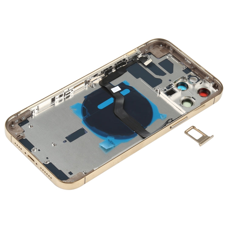 Battery Back Cover (with Side Keys & Card Tray & Power + Volume Flex Cable & Wireless Charging Module) for iPhone 12 Pro Max