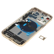 Load image into Gallery viewer, Battery Back Cover Assembly (with Side Keys &amp; Speaker Ringer Buzzer &amp; Motor &amp; Camera Lens &amp; Card Tray &amp; Power Button + Volume Button + Charging Port &amp; Wireless Charging Module) for iPhone 12 Pro Max