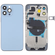 Load image into Gallery viewer, For iPhone 13 Pro Max Battery Back Cover with Side Keys &amp; Card Tray &amp; Power + Volume Flex Cable &amp; Wireless Charging Module