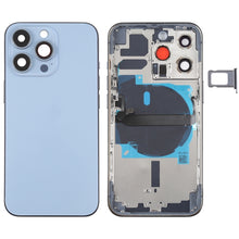 Load image into Gallery viewer, For iPhone 13 Pro Battery Back Cover with Side Keys &amp; Card Tray &amp; Power + Volume Flex Cable &amp; Wireless Charging Module