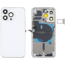 Load image into Gallery viewer, For iPhone 13 Pro Battery Back Cover with Side Keys &amp; Card Tray &amp; Power + Volume Flex Cable &amp; Wireless Charging Module