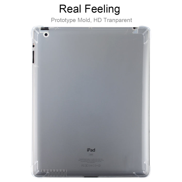 For iPad 4 / 3 / 2 3mm Four Corners Shockproof Transparent Protective Case