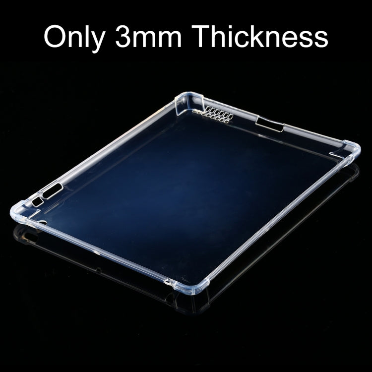 For iPad 4 / 3 / 2 3mm Four Corners Shockproof Transparent Protective Case