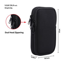 Load image into Gallery viewer, Universal Double-compartment Elastic Hanging Waist Bag for 6.9 inches and Below Smart Phones