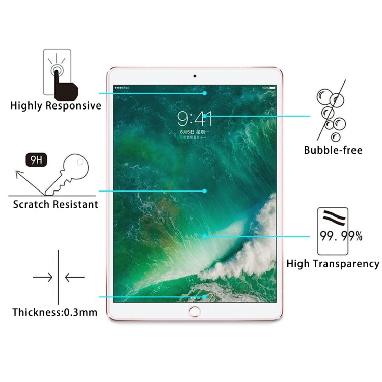 75 PCS For iPad Pro 10.5 inch 0.3mm 9H Surface Hardness Full Screen Tempered Glass Screen Protector