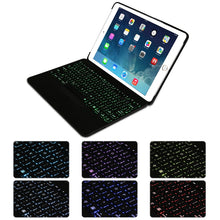 Load image into Gallery viewer, F611 Detachable Colorful Backlight Aluminum Backplane Wireless Bluetooth Keyboard Tablet Case for iPad Air 2 / 9.7 (2018) / 9.7 inch (2017) / Air / Pro 9.7 inch