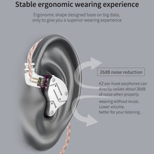 Load image into Gallery viewer, KZ ZSN Circle Iron Moving Iron Quad-core Wired Control In-ear Mega Bass HiFi Earphone with Microphone