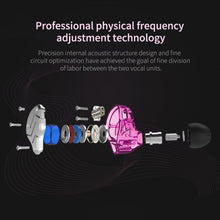 Load image into Gallery viewer, KZ ZSN Circle Iron Moving Iron Quad-core Wired Control In-ear Mega Bass HiFi Earphone with Microphone