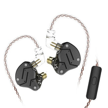 Load image into Gallery viewer, KZ ZSN Circle Iron Moving Iron Quad-core Wired Control In-ear Mega Bass HiFi Earphone with Microphone