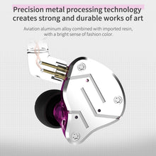 Load image into Gallery viewer, KZ ZSN Circle Iron Moving Iron Quad-core Wired Control In-ear Mega Bass HiFi Earphone with Microphone