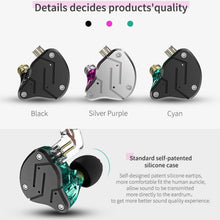 Load image into Gallery viewer, KZ ZSN Circle Iron Moving Iron Quad-core Wired Control In-ear Mega Bass HiFi Earphone with Microphone