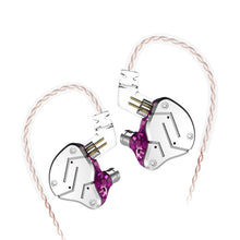 Load image into Gallery viewer, KZ ZSN Circle Iron Moving Iron Quad-core Wired Control In-ear Mega Bass HiFi Earphone without Microphone