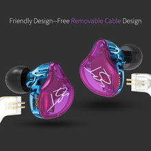 Load image into Gallery viewer, KZ ZST Circle Iron In-ear Mega Bass MP3 Dual Unit Earphone without Microphone