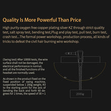 Load image into Gallery viewer, KZ B 8 Pin Oxygen-free Copper Silver Plated Upgrade Cable for KZ ZST / ES4 / ZS10 / AS10 / BA10 Earphones