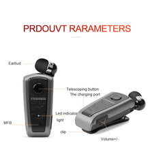 Load image into Gallery viewer, Fineblue F910 CSR4.1 Retractable Cable Caller Vibration Reminder Anti-theft Bluetooth Headset