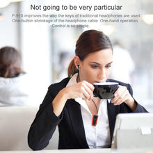 Load image into Gallery viewer, Fineblue F910 CSR4.1 Retractable Cable Caller Vibration Reminder Anti-theft Bluetooth Headset