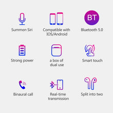Load image into Gallery viewer, i9 Touch Wireless TWS Sport Bilateral Stereo Bluetooth 5.0 Headset with Charging Box, Touch Version