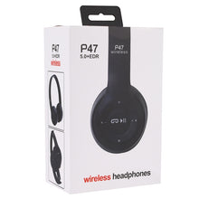 Load image into Gallery viewer, P47 Foldable Wireless Bluetooth Headphone with 3.5mm Audio Jack, Support MP3 / Call, P47 Black, P47 Blue, P47 Red, P47 White, P47 Green