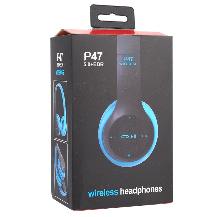 P47 Foldable Wireless Bluetooth Headphone with 3.5mm Audio Jack, Support MP3 / Call