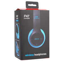Load image into Gallery viewer, P47 Foldable Wireless Bluetooth Headphone with 3.5mm Audio Jack, Support MP3 / Call