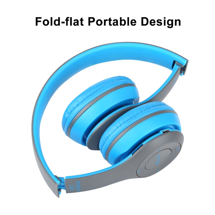 P47 Foldable Wireless Bluetooth Headphone with 3.5mm Audio Jack, Support MP3 / Call