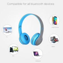 Load image into Gallery viewer, P47 Foldable Wireless Bluetooth Headphone with 3.5mm Audio Jack, Support MP3 / Call