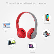 Load image into Gallery viewer, P47 Foldable Wireless Bluetooth Headphone with 3.5mm Audio Jack, Support MP3 / Call, P47 Red, P47 White, P47 Green, P47 Black, P47 Blue