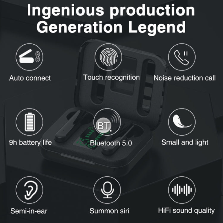 P100pro TWS Bluetooth 5.0 Touch Wireless Bluetooth Earphone with Charging Box & LED Smart Digital Display, Support Siri & Call