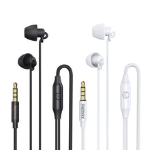 Load image into Gallery viewer, REMAX RM-208 In-Ear Stereo Sleep Earphone with Wire Control + MIC, Support Hands-free