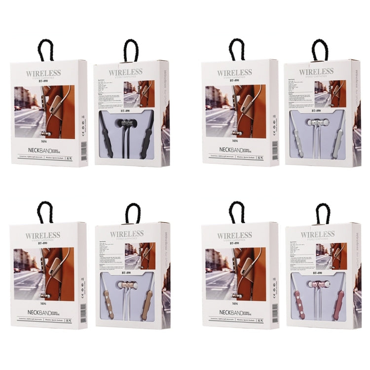 BT-890 Bluetooth 4.2 Hanging Neck Design Bluetooth Headset, Support Music Play & Switching & Volume Control & Answer