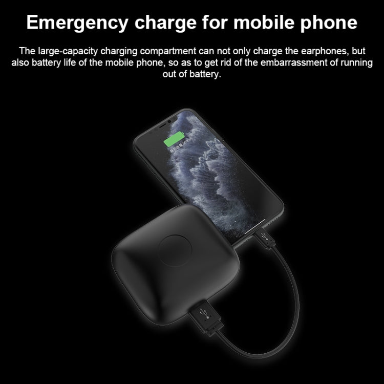 Q83 Wireless Ear-mounted Sports Bluetooth Earphone with Charging Box, Supports Three-screen LED Power Display & Power Bank