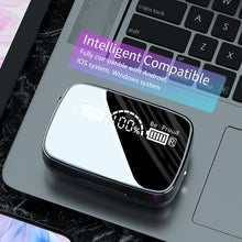 Load image into Gallery viewer, M9 Bluetooth 5.1 TWS Mirror Digital Display Wireless Bluetooth Earphone with Charging Box Flashlight , Support Touch &amp; Siri &amp; Battery Display