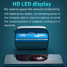 Load image into Gallery viewer, M9 Bluetooth 5.1 TWS Mirror Digital Display Wireless Bluetooth Earphone with Charging Box Flashlight , Support Touch &amp; Siri &amp; Battery Display