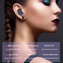 Load image into Gallery viewer, M9 Bluetooth 5.1 TWS Mirror Digital Display Wireless Bluetooth Earphone with Charging Box Flashlight , Support Touch &amp; Siri &amp; Battery Display