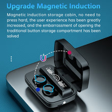 Load image into Gallery viewer, M9 Bluetooth 5.1 TWS Mirror Digital Display Wireless Bluetooth Earphone with Charging Box Flashlight , Support Touch &amp; Siri &amp; Battery Display